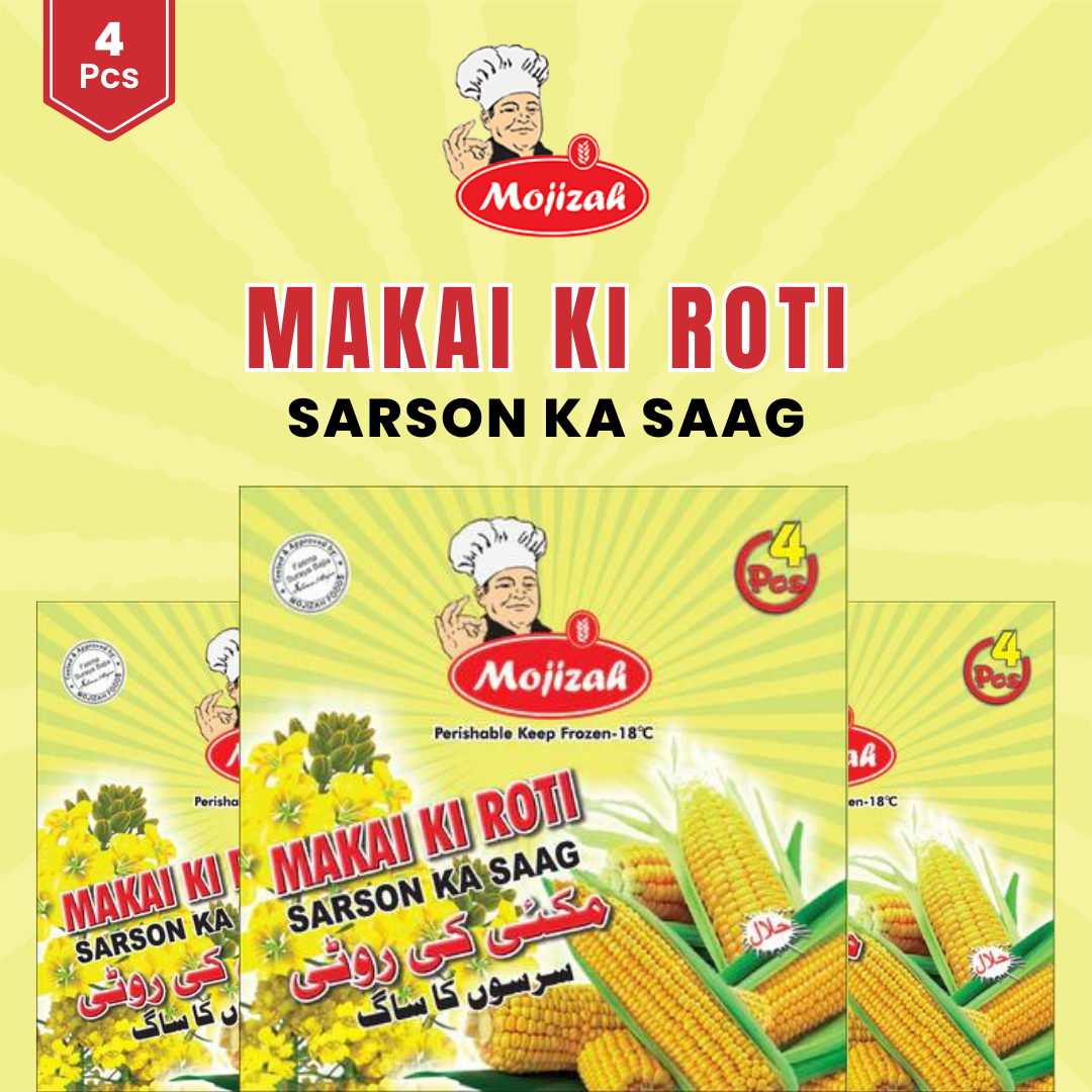 Mojizah Laziz Makai Ki Roti & Sarson Ka Saag, 4 Pcs